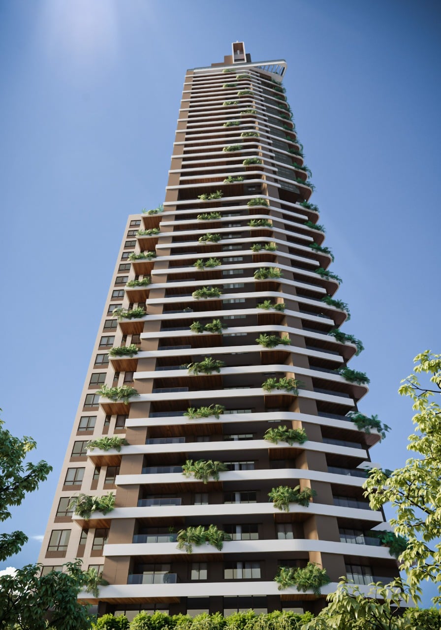 Com 50 andares e 179 metros, o OÁS Barigui será o prédio mais alto de Curitiba