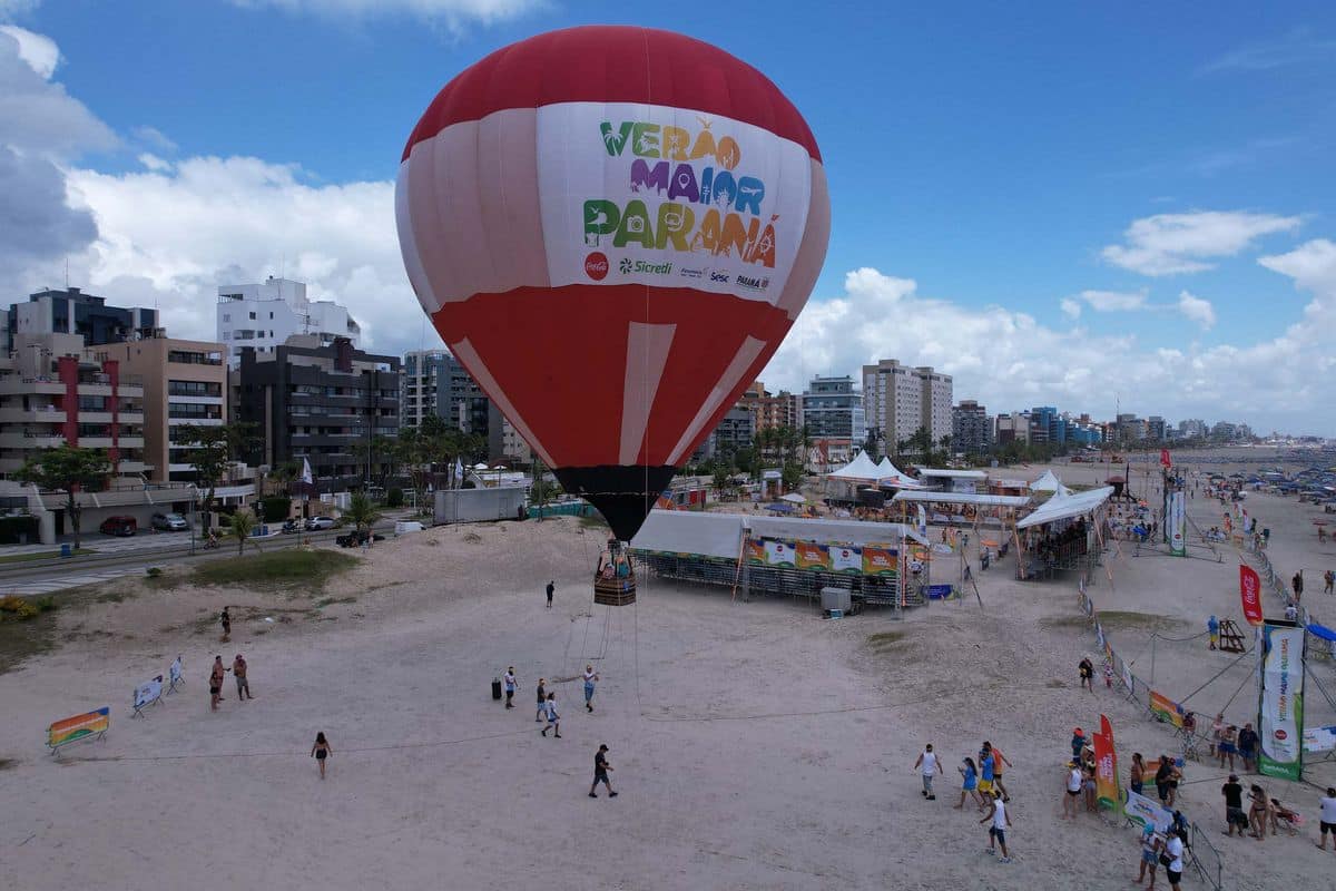Voo de balão é a nova atração no litoral do Paraná - Foto: Leonardo Sguarezi/Secom